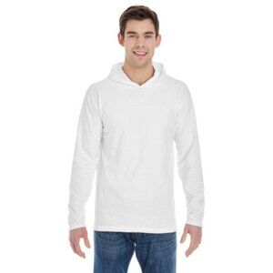 Comfort Colors 4900 - Adult 6.1 oz. Long-Sleeve Hooded T-Shirt - White